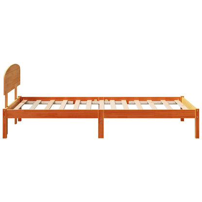 Bettrahmen Wachsbraun 90 x 200 cm Massives Kiefernholz