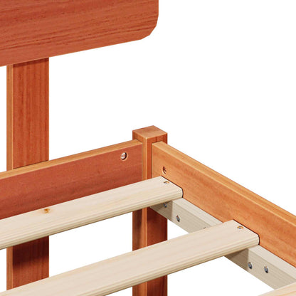 Bettrahmen Wachsbraun 100 x 200 cm Massives Kiefernholz