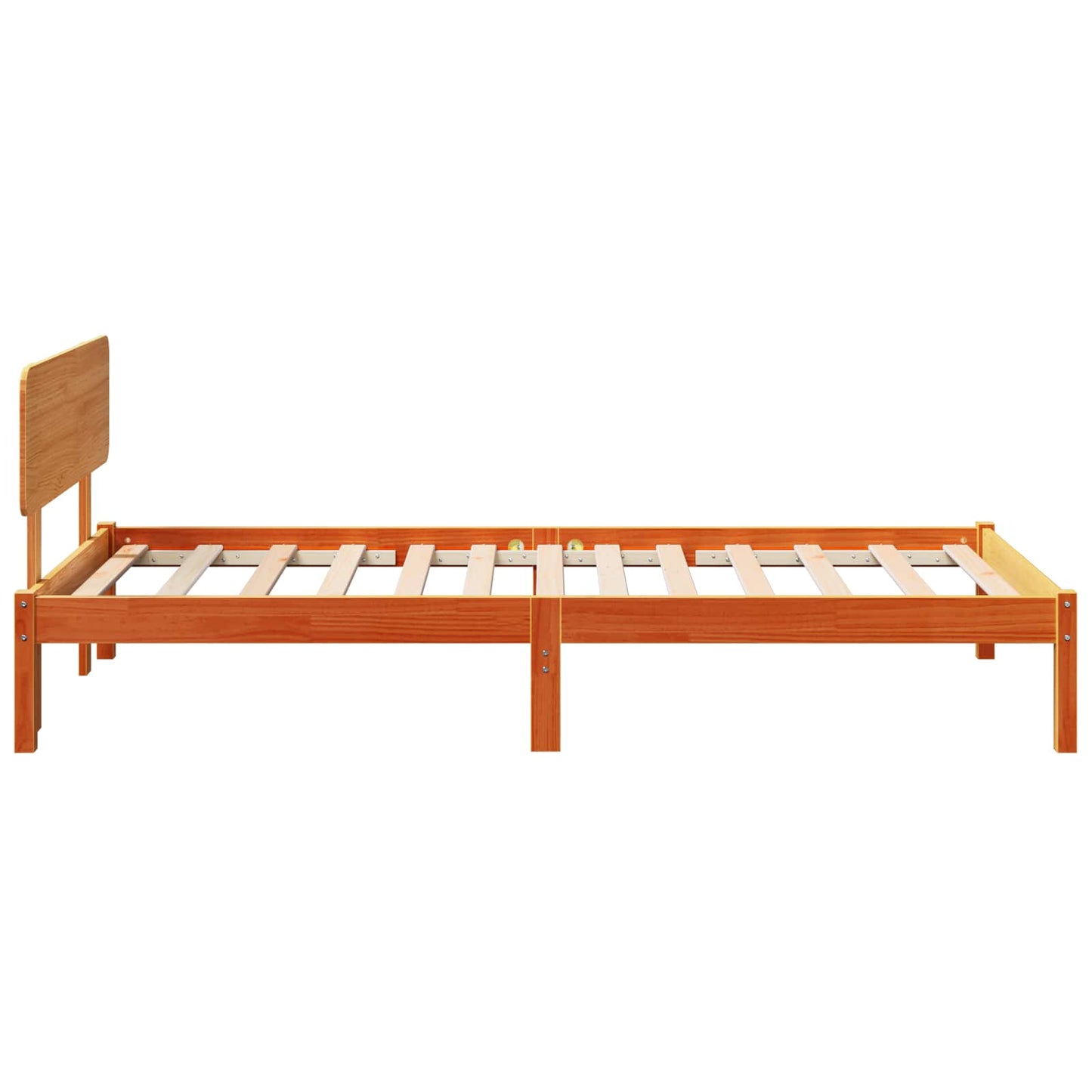 Bettrahmen Wachsbraun 90 x 200 cm Massives Kiefernholz