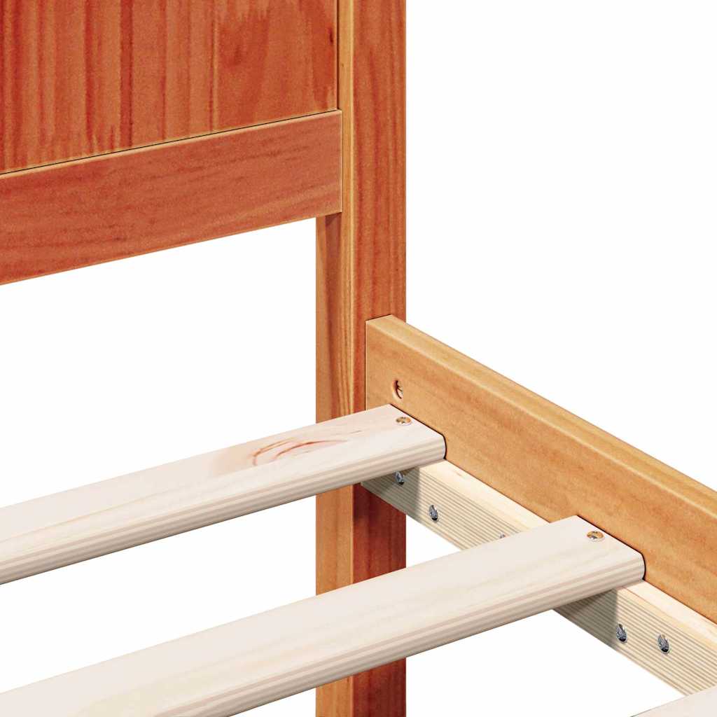 Bettgestell Braun 80 x 200 cm Massivholz Kiefer