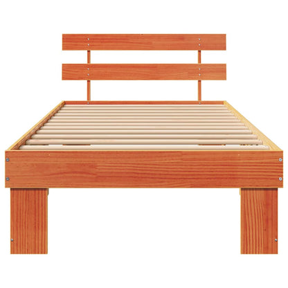Bettrahmen Wachsbraun 90 x 190 cm Massives Kiefernholz