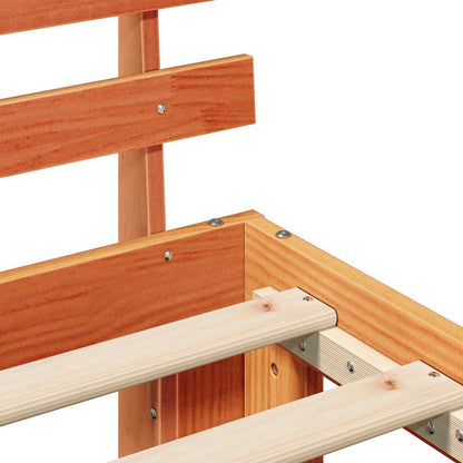 Bettrahmen Wachsbraun 75 x 190 cm Massives Kiefernholz