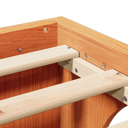 Bettrahmen Wachsbraun 90 x 200 cm Massives Kiefernholz