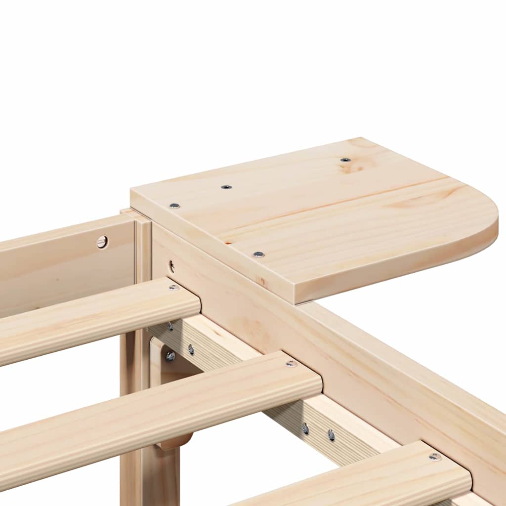 Bettrahmen Natur 160 x 200 cm Massives Kiefernholz