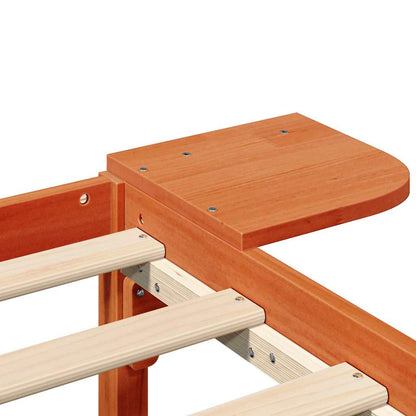 Bettrahmen Wachsbraun 120 x 190 cm Massives Kiefernholz