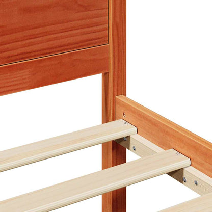 Bettrahmen Wachsbraun 75 x 190 cm Massives Kiefernholz