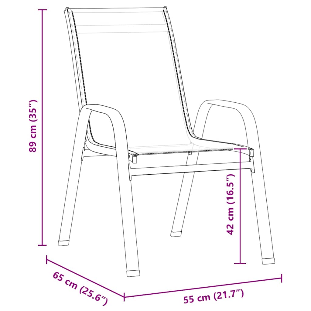 Garten Essgruppe 5 pcs Braun und Schwarz