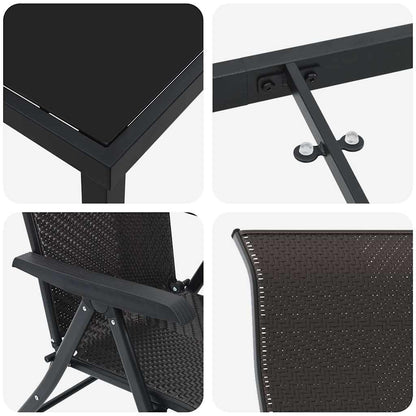 Garten Essgruppe 5 pcs Schwarzer Kaffee