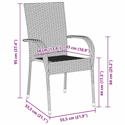 Garten Essgruppe 5 pcs Grau Pulverbeschichteter Stahl