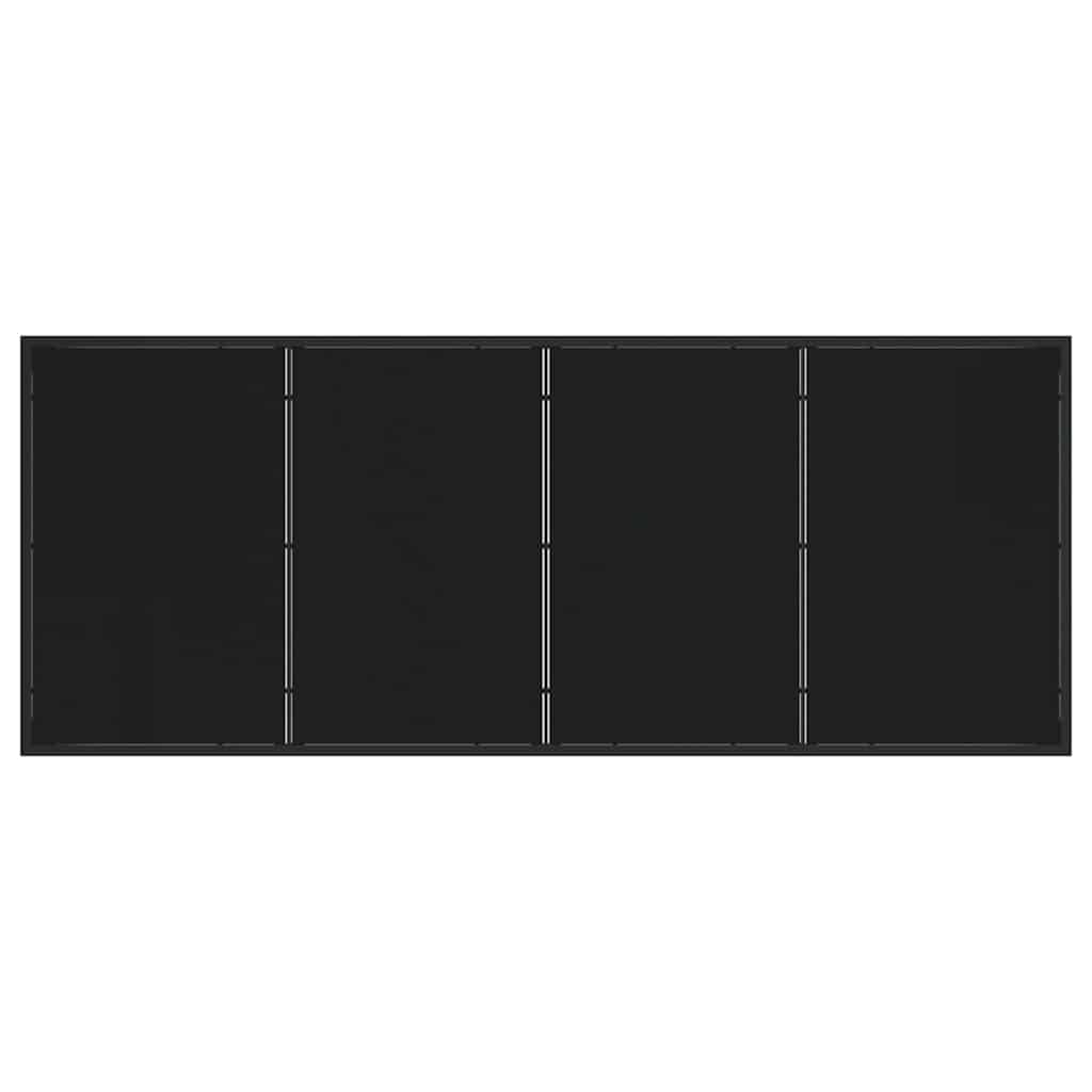 Garten Essgruppe 9 pcs Schwarz Pulverbeschichteter Stahl