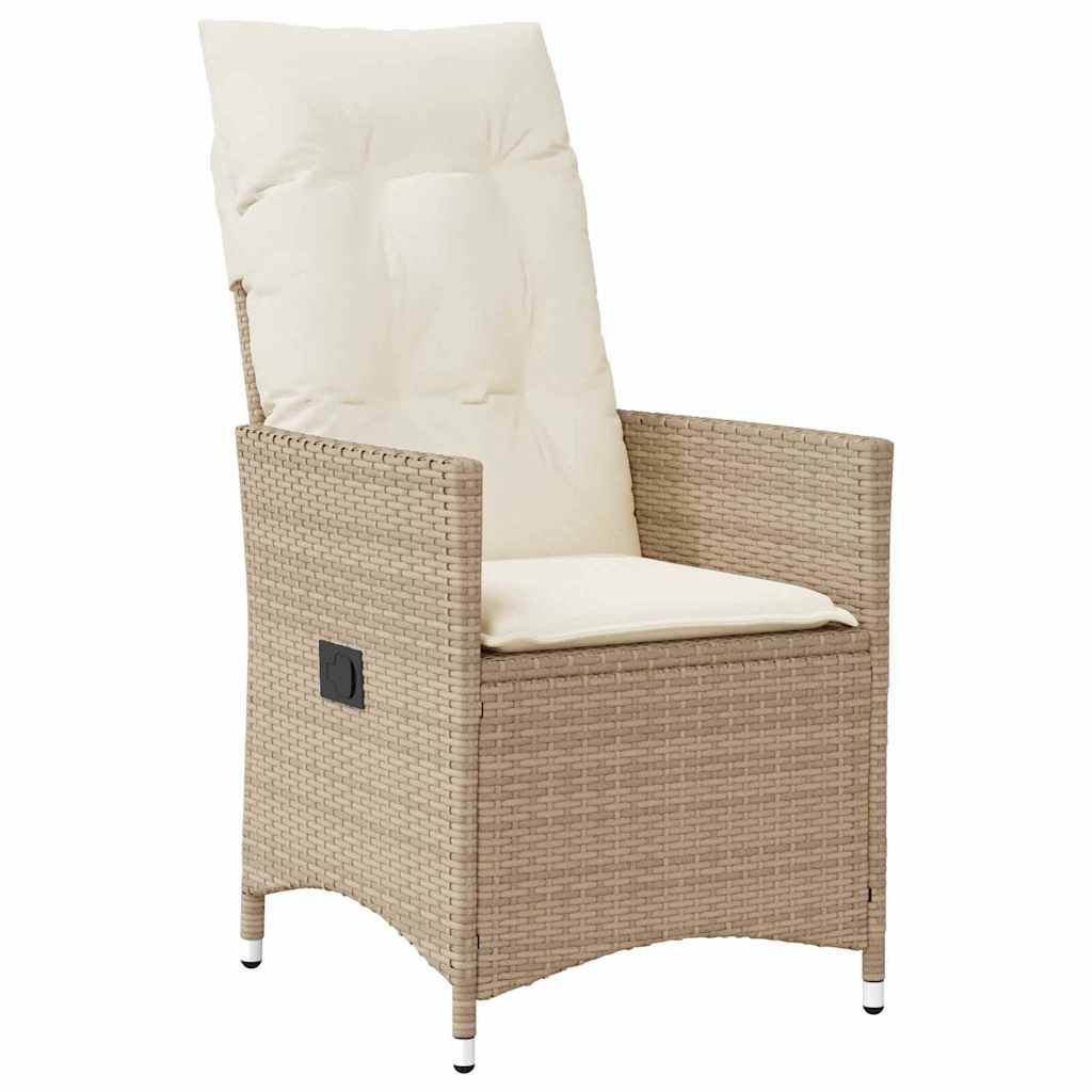 Garten Essgruppe mit Kissen 9 pcs Beige Poly-Rattan
