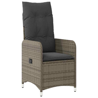 Garten Essgruppe mit Kissen 5 pcs Grau Poly-Rattan