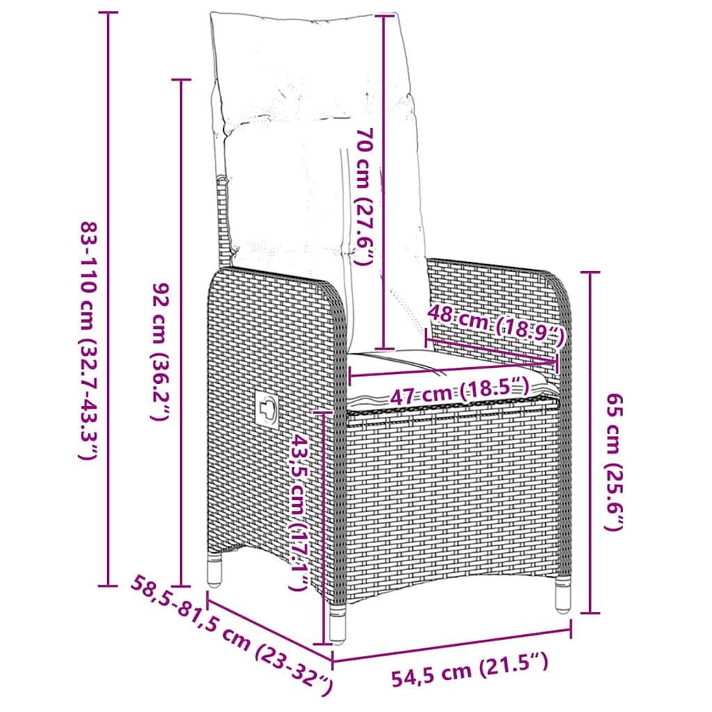 Garten Essgruppe mit Kissen 5 pcs Beige Poly-Rattan