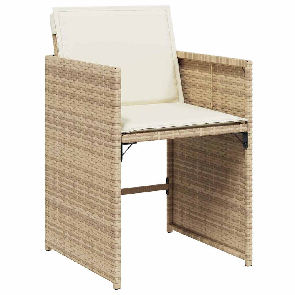 Garten Essgruppe mit Kissen 5 pcs Beige Poly-Rattan