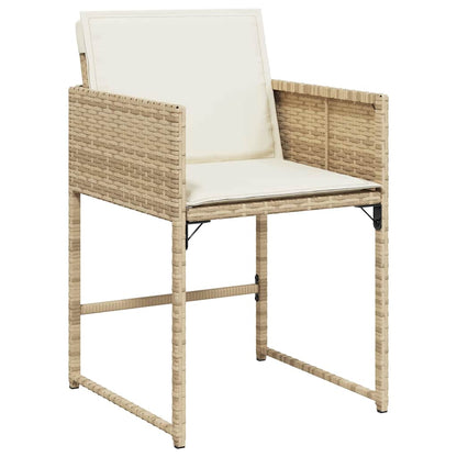Garten Essgruppe mit Kissen 5 pcs Beige Poly-Rattan