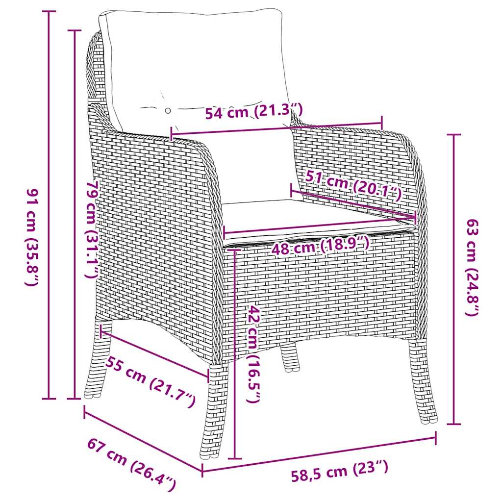 Garten Essgruppe mit Kissen 5 pcs Grau Poly-Rattan
