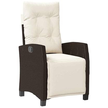 Garten Essgruppe mit Kissen 5 pcs Braun Poly-Rattan