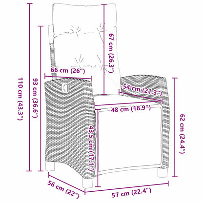 Garten Essgruppe mit Kissen 7 pcs Beige Poly-Rattan