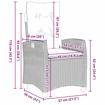 Garten Essgruppe mit Kissen 5 pcs Grau Poly-Rattan