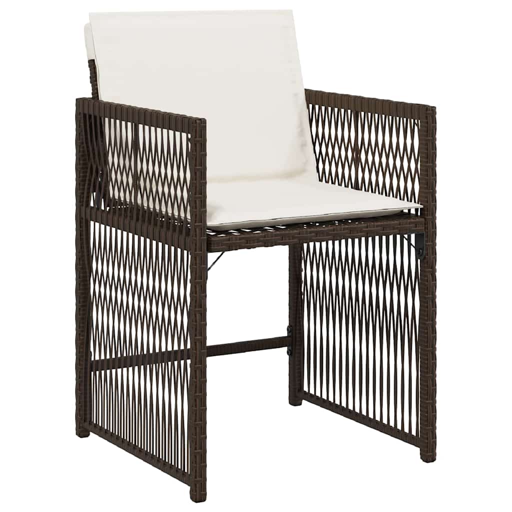 Garten Essgruppe 5 pcs Braun Poly-Rattan