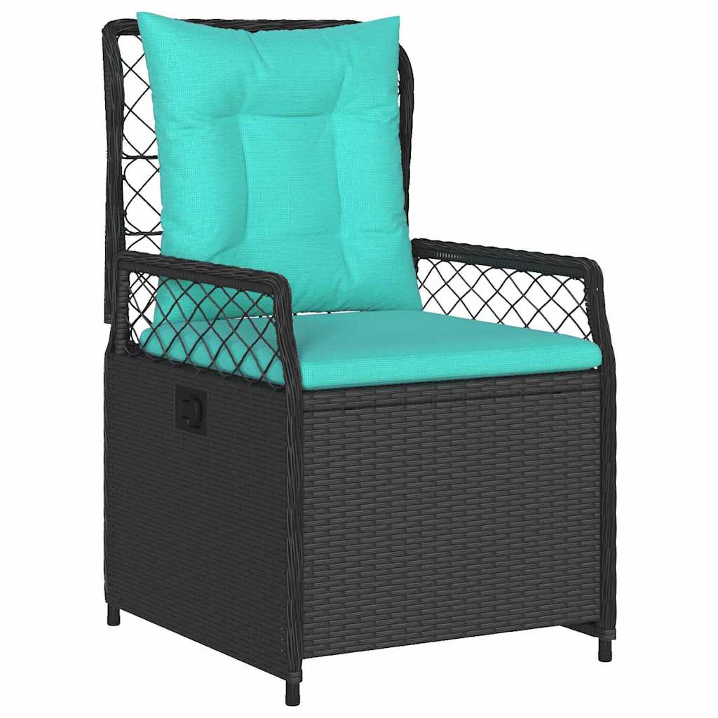 Garten Essgruppe 5 pcs Schwarz Poly-Rattan