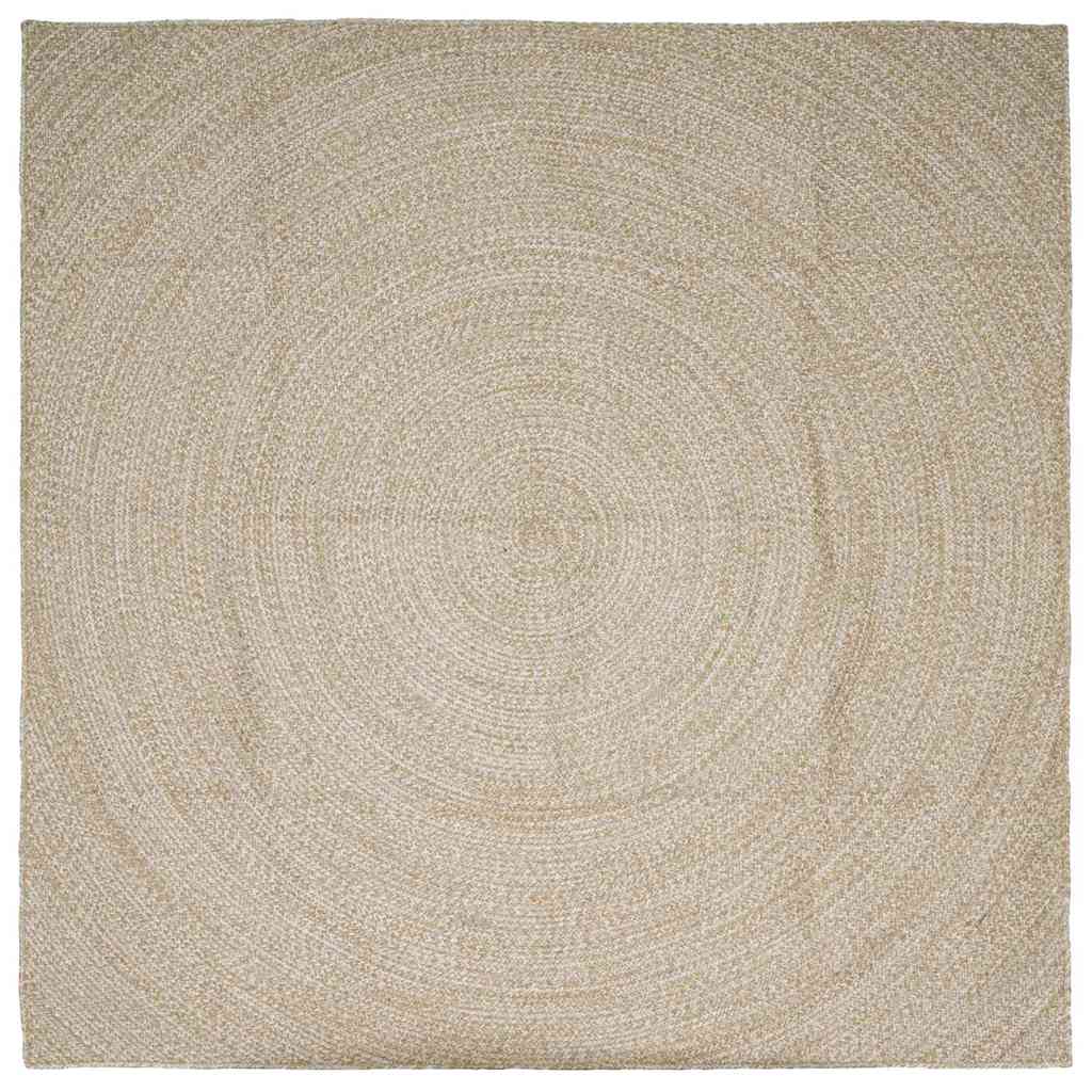 Bereichsteppiche Natürlich und Weiß 200 x 200 cm Jute