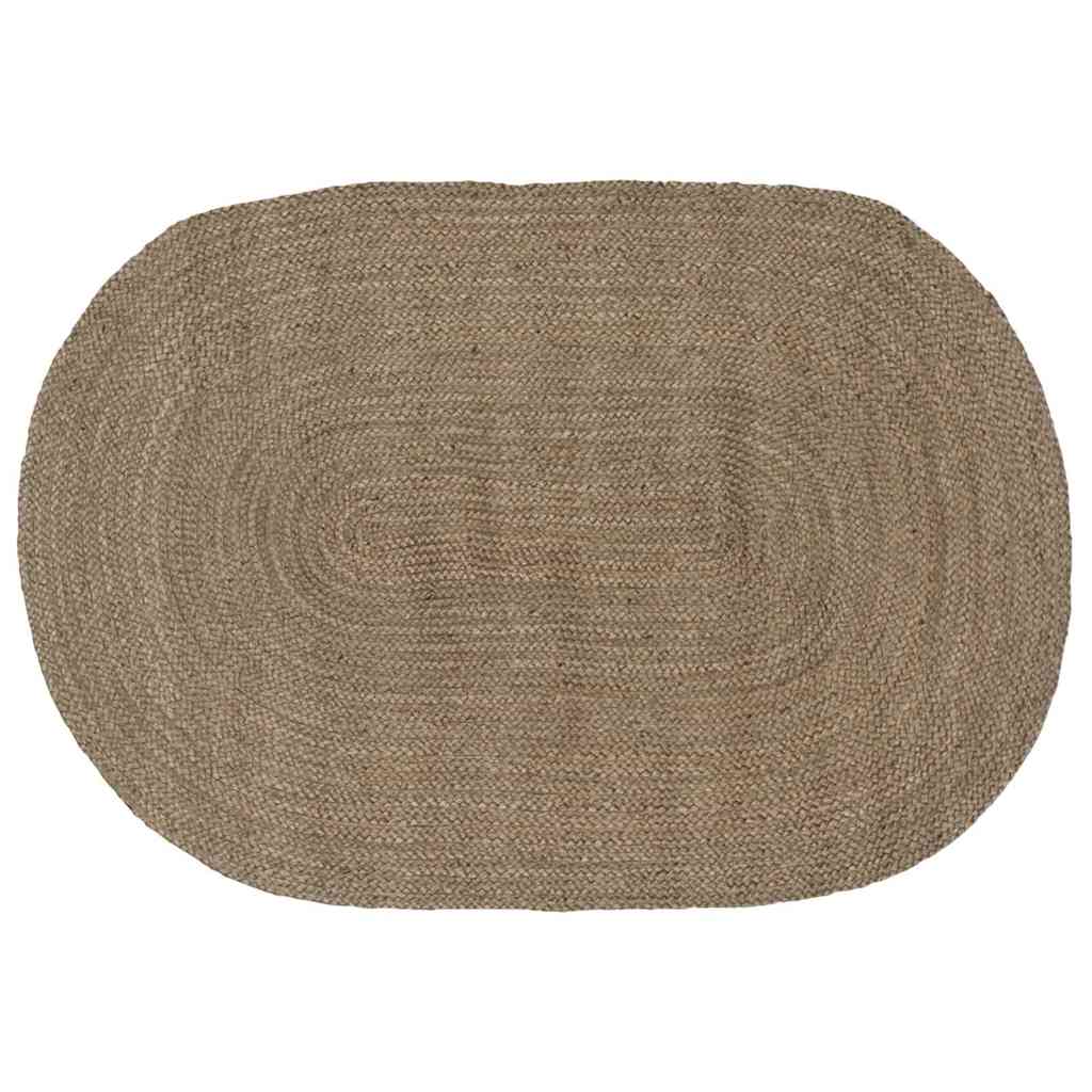 Bereichsteppiche Oval Grau 100 x 152 cm Jute
