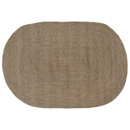 Bereichsteppiche Oval Grau 100 x 152 cm Jute