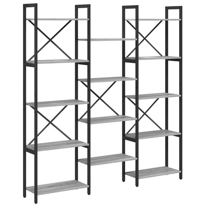 Bücherregal Grau Sonoma 156 x 25 x 167 cm Holzwerkstoff