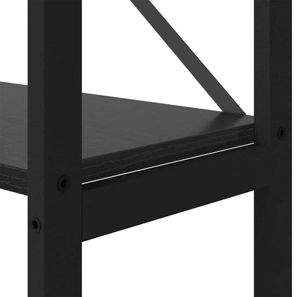 Bücherregal Schwarz Eichen-Optik 40 x 30 x 155 cm Holzwerkstoff