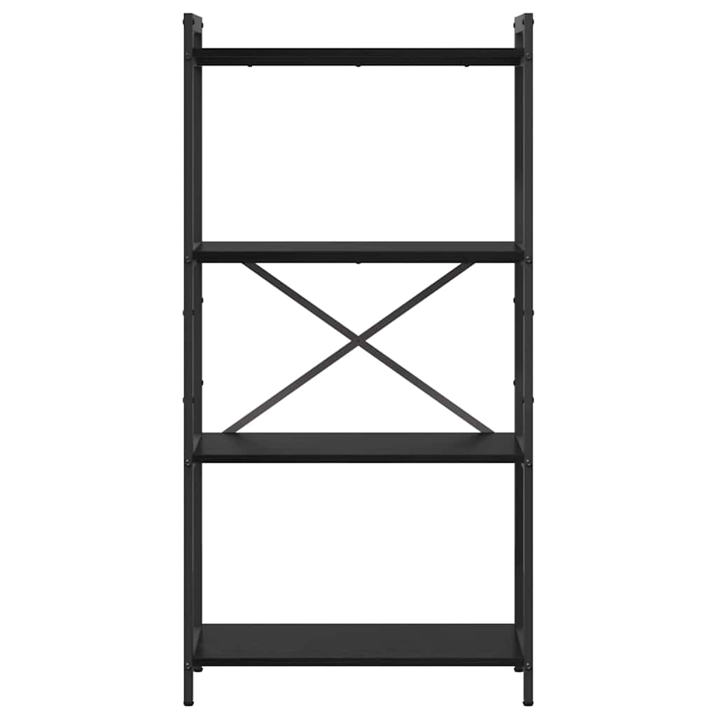 Bücherregal Schwarz Eichen-Optik 40 x 30 x 85 cm Holzwerkstoff