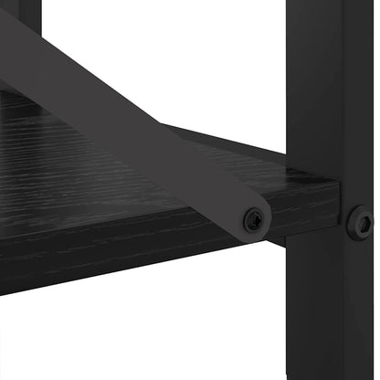 Bücherregal Schwarz Eichen-Optik 60 x 30 x 85 cm Holzwerkstoff