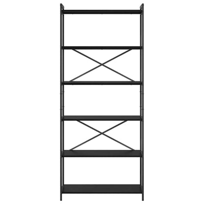 Bücherregal Schwarz Eichen-Optik 40 x 30 x 85 cm Holzwerkstoff