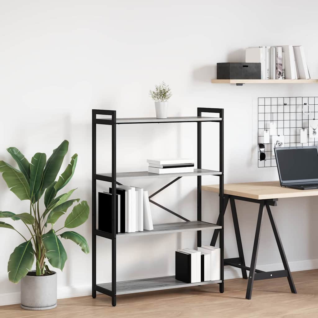 Bücherregal Grau Sonoma 80 x 30 x 120 cm Holzwerkstoff