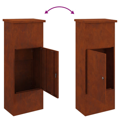Paketdrop-Box Rostig 44,5 x 29 x 110,5 cm Wetterfeststahl