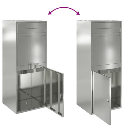 Paketdrop-Box mit Tür Schwarz 41 x 38 x 103 cm Verzinkter Stahl