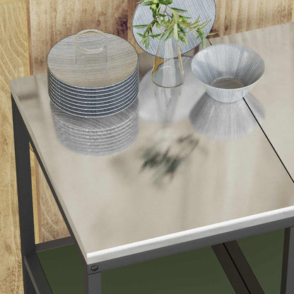 Küchenaufbewahrung mit Regal Olive Grün 60 x 50 x 92 cm Stahl