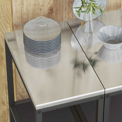 Küchenaufbewahrung mit Regal Schwarz 60 x 50 x 92 cm Stahl