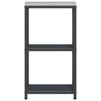 Küchenaufbewahrung mit Regal Anthrazit 60 x 50 x 92 cm Stahl