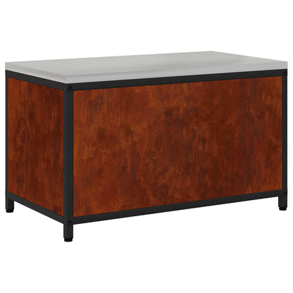 Küchenaufbewahrung mit Regal Rostig 60 x 50 x 92 cm Stahl