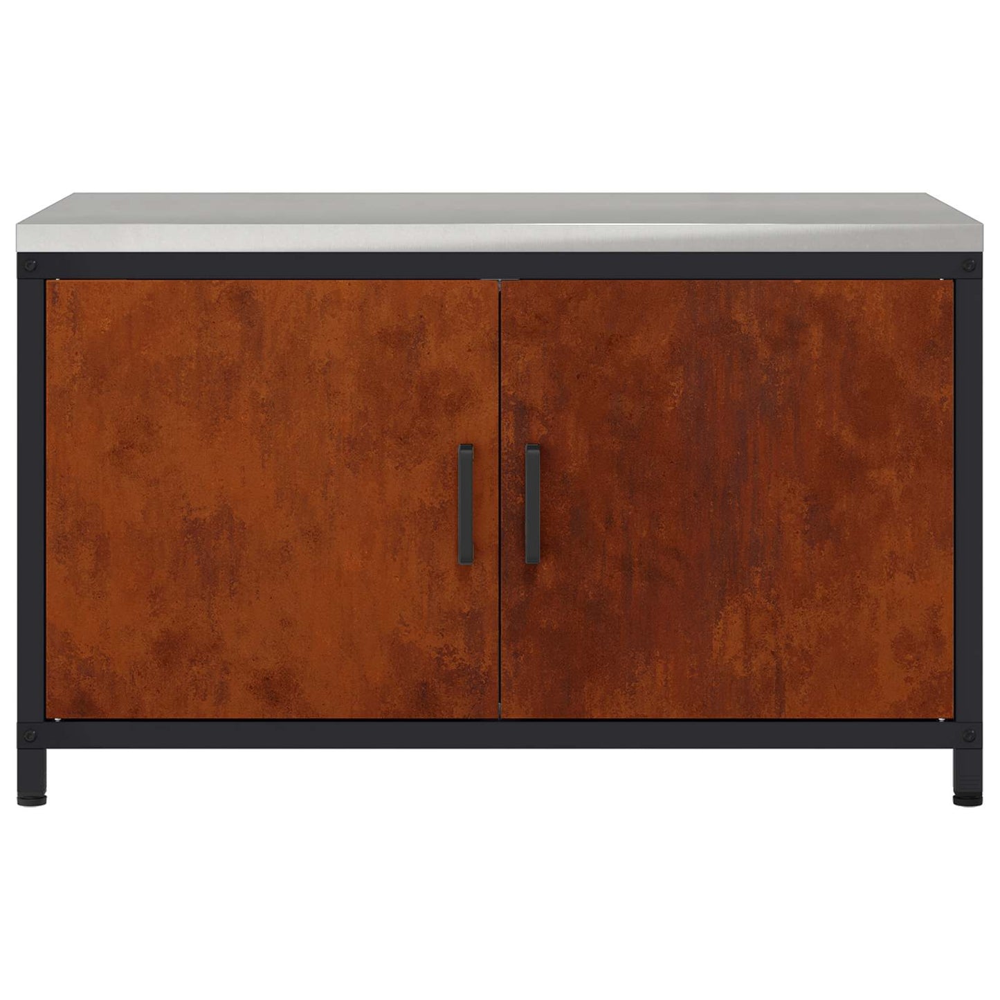 Küchenaufbewahrung mit Regal Rostig 60 x 50 x 92 cm Stahl