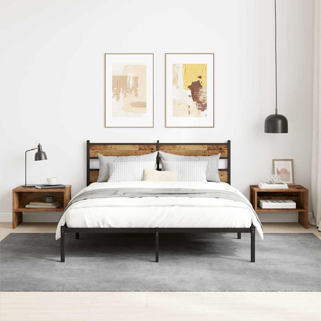 Nachttisch 2 pcs Altholz 40 x 40 x 30 cm Holzwerkstoff