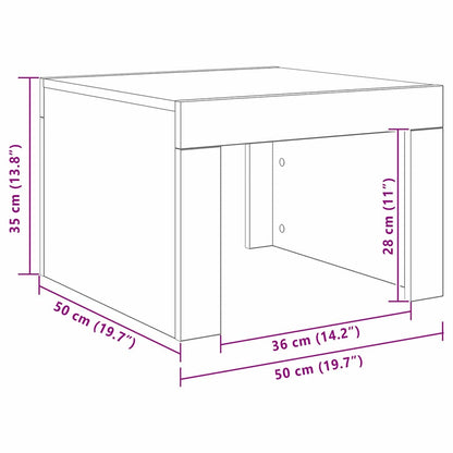 Couchtisch Altholz 50 x 50 x 35 cm Holzwerkstoff