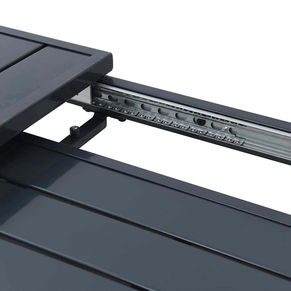 Esstisch für draußen 2 pcs Anthrazit 210 x 90 x 73 cm Stahl