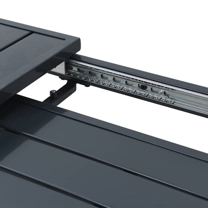 Esstisch für draußen 2 pcs Anthrazit 210 x 90 x 73 cm Stahl