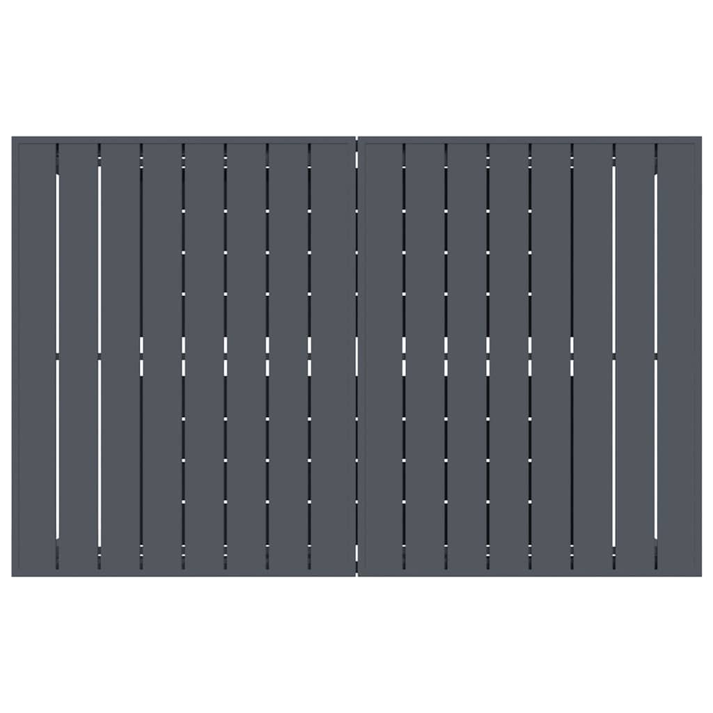 Esstisch für draußen 2 pcs Anthrazit 210 x 90 x 73 cm Stahl