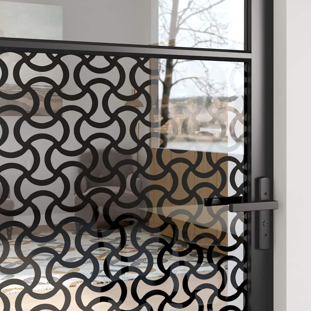 Glastür Schwarz 76 x 3.5 x 201.5 cm Aluminium