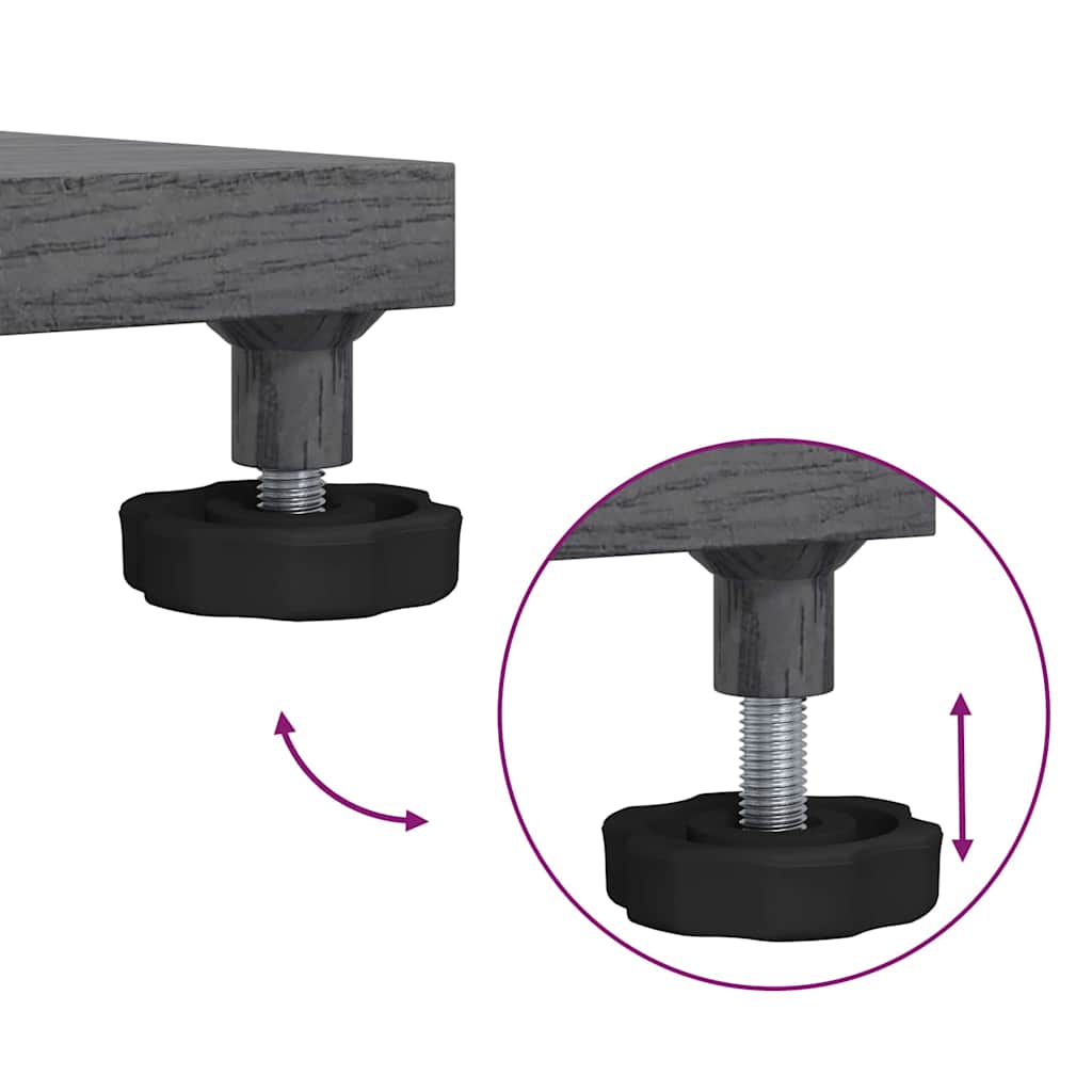 Sonnenschirmständer Dunkelgraue Holzoptik 45 x 45 x 31 cm