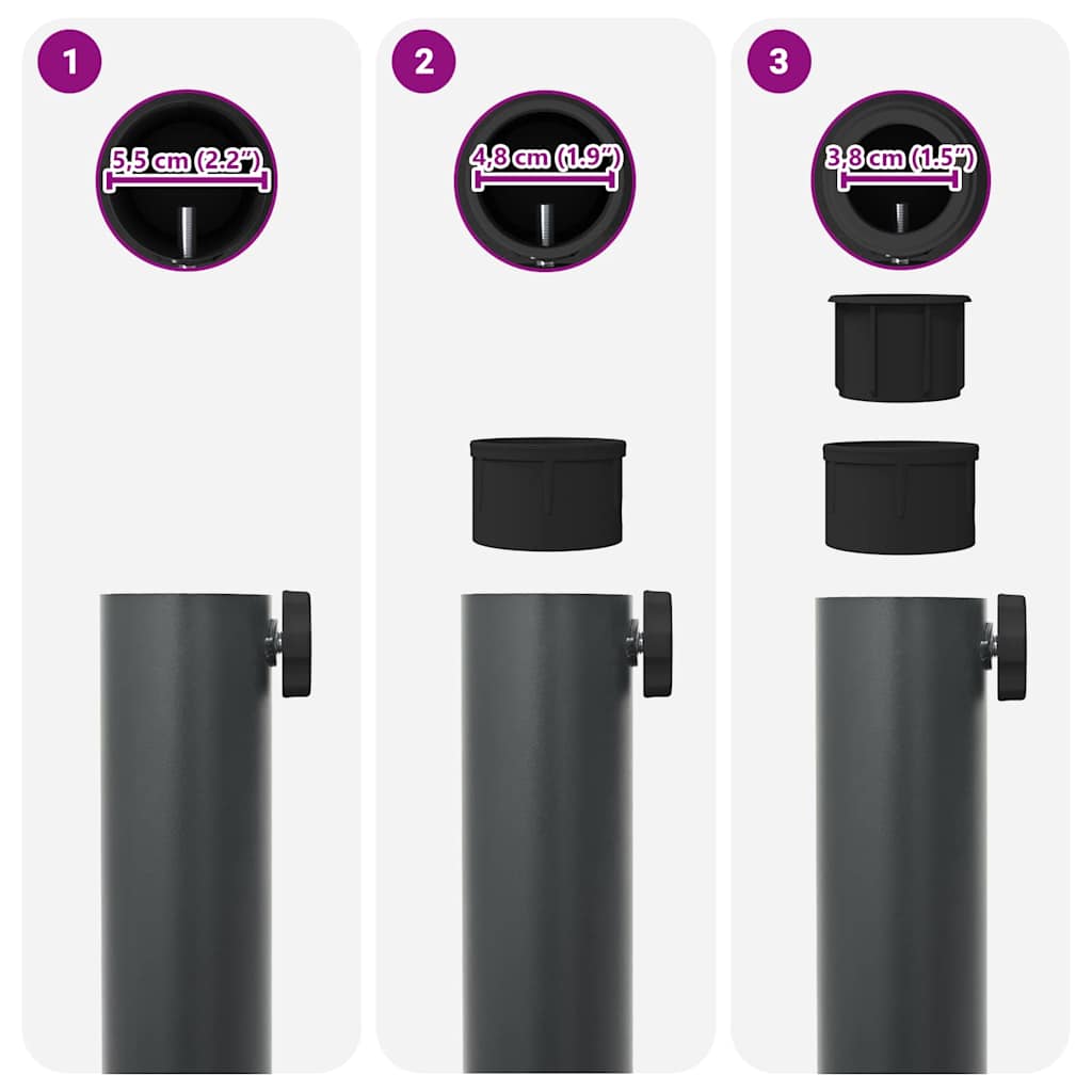 Sonnenschirmständer Dunkelgrau 48 x 48 x 32 cm