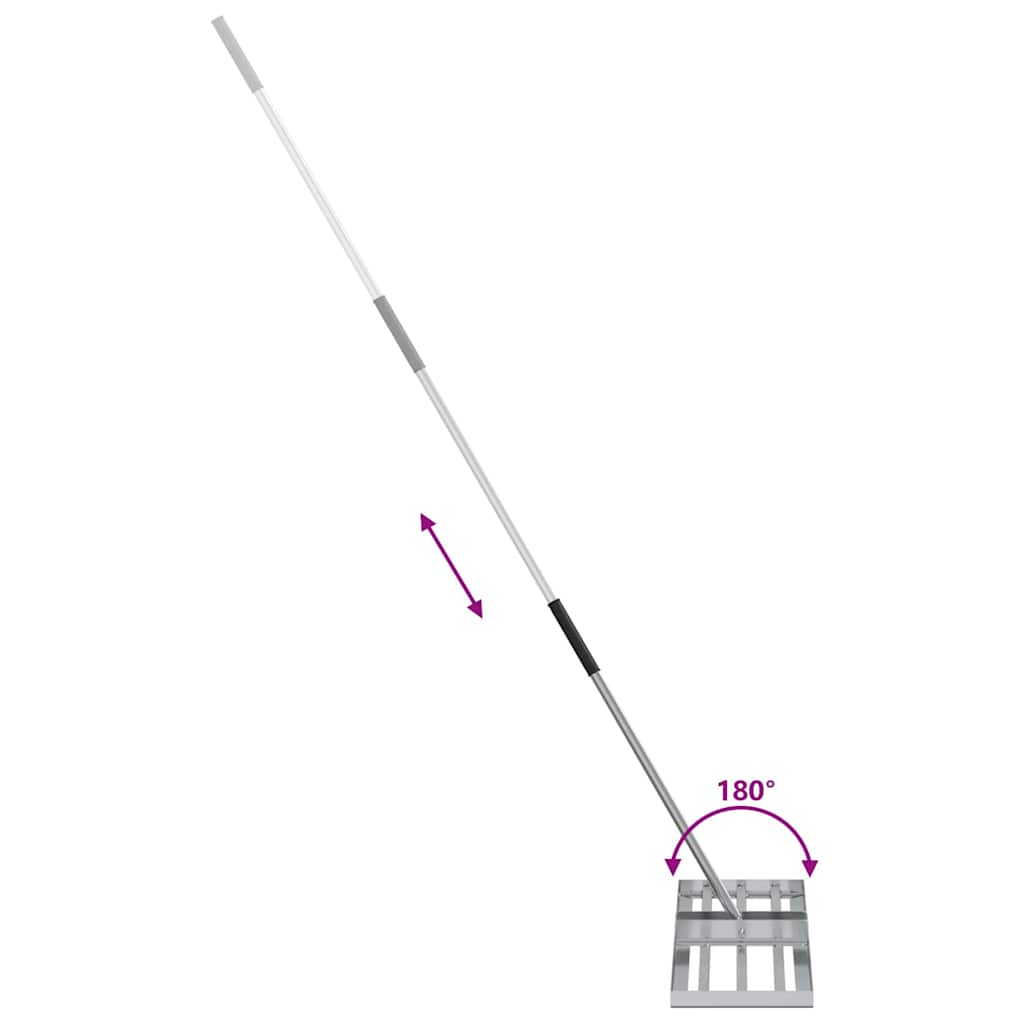 Gartenrechen Silber 75 x 25 x 200 cm Edelstahl